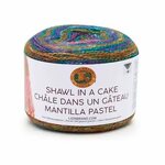 Lion Brand Yarn Shawl in a Cake- Metallic Yarn, Prism