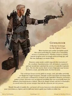 Gunslinger 5e (5th Edition) Class in Dnd Classes