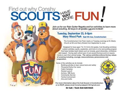 Local Cub Scouts Holding Recruitment Event on September 23rd