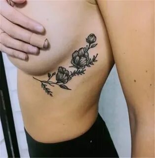 45 Charming Side Boob Floral Tattoo Designs You Would Love T