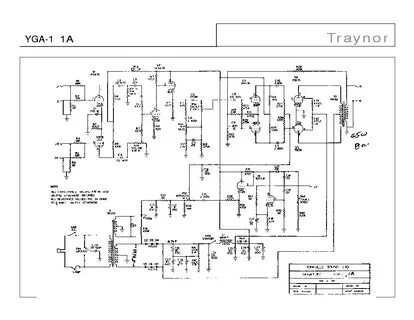 TRAYNOR YGA-1 1A SCH Service Manual download, schematics, ee