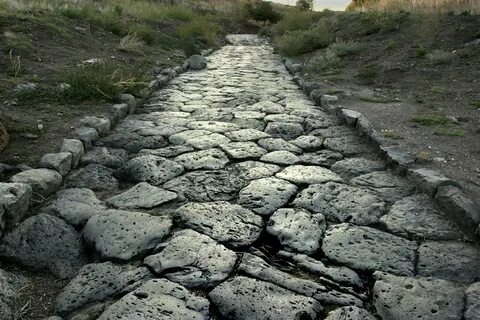 Cobblestone path Paths abandoned Roman roads, Roman britain,