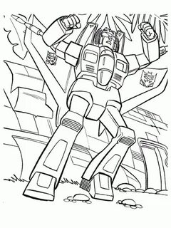 Transformer Coloring Pages in 2020 Transformers coloring pag