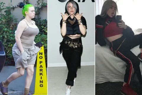 Every time Billie Eilish ditched her baggy outfits for tight