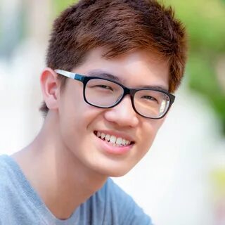 Face of an asian teen boy