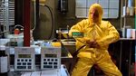 The protective suit yellow of Jesse Pinkman (Aaron Paul) in 