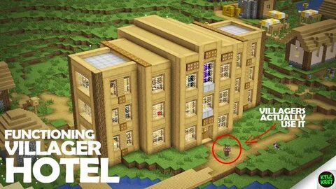 Minecraft Ideas For Building: Villager Hotel Survival Base! 