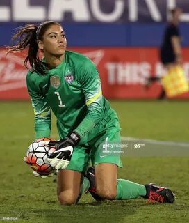 Hope Solo of the United States reacts to giving up a goal a 