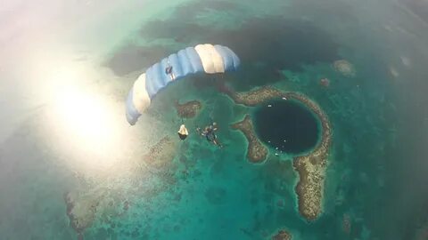 Skydive into the Blue Hole , Belize 2011 - YouTube
