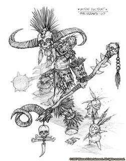 Witch Doctor Concept Sketches, Character drawing, Witch doct