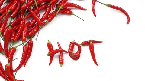 Скачать обои надпись, белый фон, перец, hot, chili, горький,