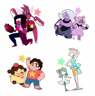 The Crystal Gems and their pokemon Steven universe fanart, P