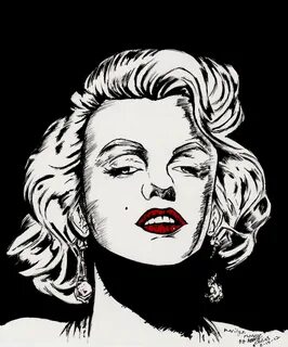 Marilyn Monroe Drawing Black And White at PaintingValley.com