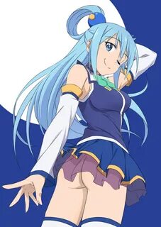 Safebooru - 1girl absurdres aqua (konosuba) ass blue eyes bl