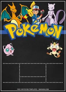 11+ Awesome Pokemon Chalkboard Invitation Templates For Boys