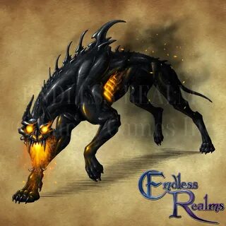 Endless Realms bestiary - Hellhound by Jocarra -- Fur Affini