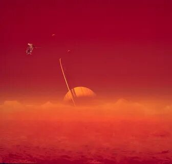 Space in Images - 2003 - 07 - Saturn viewed through Titan's hazy atmos...