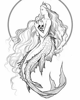 #Mermay 06 #sketch #Mermay2018 #mermaid #sea #art #skull #Dr