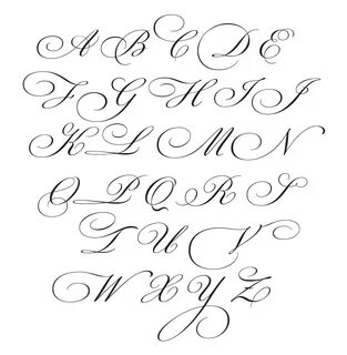 Initial caps for Bickham Script Tattoo fonts cursive, Hand l