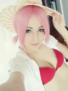 Sakura Haruno Swimsuit cosplay by SakuraBlossom94 on Deviant