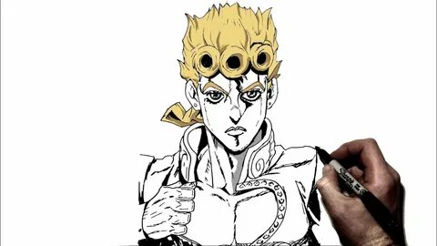 How to Draw Giorno Giovanna Step by Step JoJo's bizarre Adve