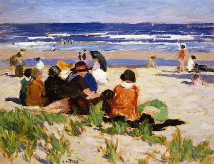 File:Edward Henry Potthast - On the Beach, Ogunquit, Maine (