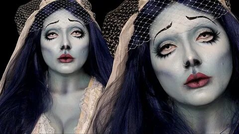 Corpse Bride Emily Halloween Costume Makeup Tutorial - YouTu