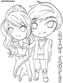 Anime Couple Coloring Pages To Download Sketch Coloring Page