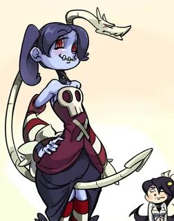 filia, samson, squigly, and leviathan (skullgirls) drawn by 