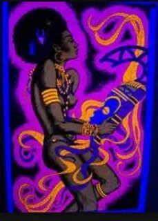 Afrocentric blacklight poster from the 70's Sexy black art, 