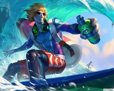 Surfer 'Singed' Wild Rift Splash Art - League of Legends (LO