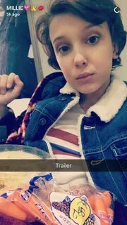 Millie on snapchat this afternoon!! What could trailer mean?