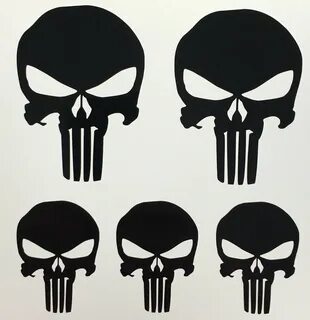 C60047 Black Punisher Set of 5 (2-2x3" 3- 2x1.5"), RC Car, P