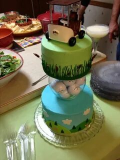 Golf Cake With Gumpaste Golf Cart Topper Golf cake, Golf bir