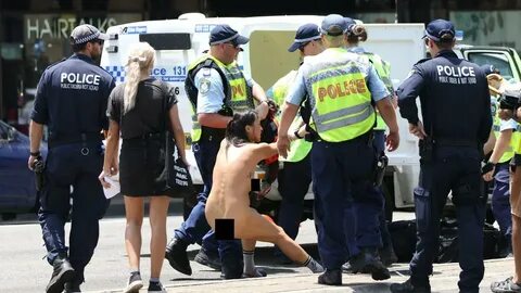 Nude woman arrested at Australia Day protests in Sydney news