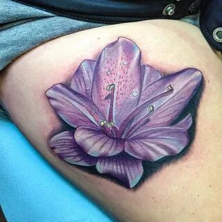An azalea flower for Jen!! Fun piece!!! Enjoy! #redsky_tat. 
