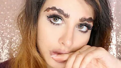 TRYING WAVY EYEBROW TREND - YouTube