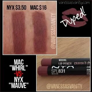 Dupe for Mac whirl lip liner using NYX cosmetics mauve Make 