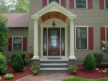 front door overhang with columns - Google Search Front porch
