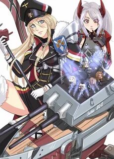 Little itty bitty Sabaton on Bismarck’s gun Azur Lane Amino 