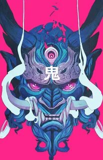 Oni Mask 01 by ChunLo Samurai art, Japan art, Art drawings