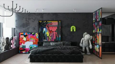 KAWS on Behance in 2021 Home room design, Bedroom interior, 
