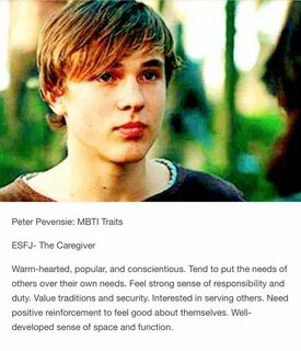 ESFJ- Peter's personality (kinda felt like he could be an ES