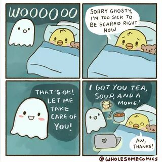 Wholesome Comics в Твиттере: "Being spooky can wait.
