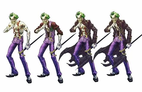 Joker - Alternative Costumes - Batman Arkham Asylum Batman a