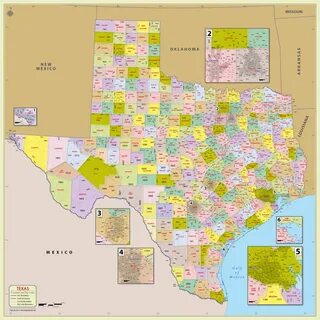 World Map Store on Twitter: "Buy #Texas Zip Code Map With Co