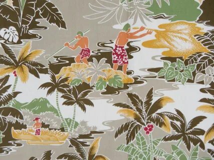 Classic island themed Hawaiian fabric for the 'must have' Ha