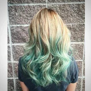 Blonde to Teal Balayage - Hair Colors Ideas Hair color balay