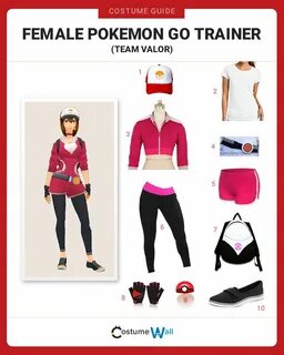 Female Pokemon Go Trainer (Valor) Pokemon trainer costume, P