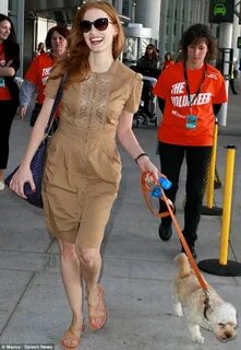 Jessica Chastain's three-legged rescue dog steals the spotli